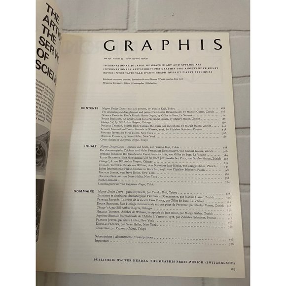 Vintage Graphis Journal of Graphic Art and Applied Art No.198 1978/79 - Picture 5 of 5